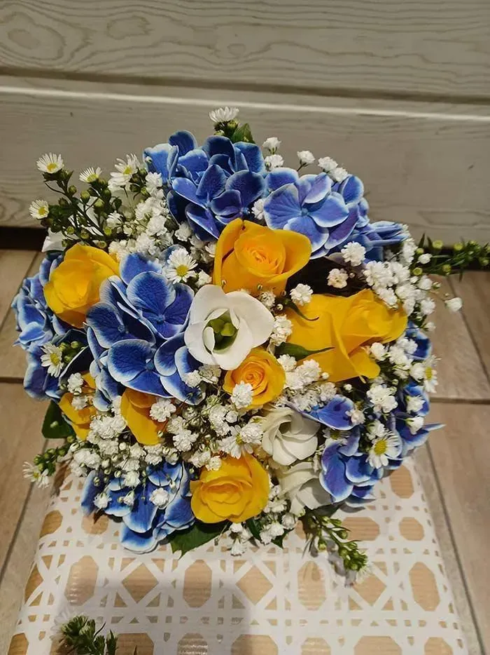 fleurs bleus mariage